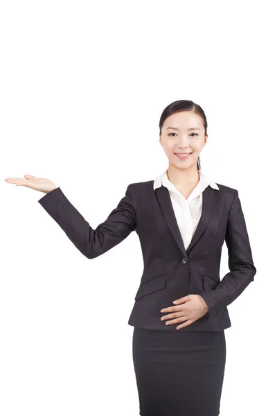 Retrato de una joven empresaria feliz — Foto de Stock