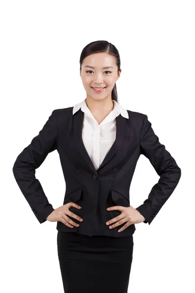 Portrait of a happy young business woman — Stock Photo, Image