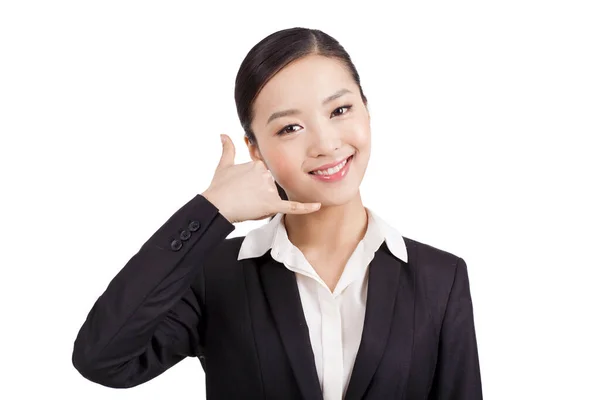 Retrato de una joven empresaria feliz —  Fotos de Stock