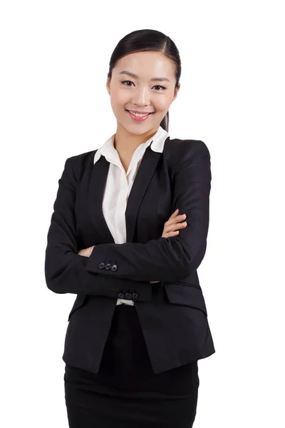 Porträt einer glücklichen jungen Geschäftsfrau — Stockfoto