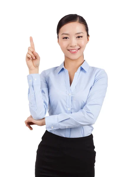 Retrato de una joven empresaria feliz — Foto de Stock