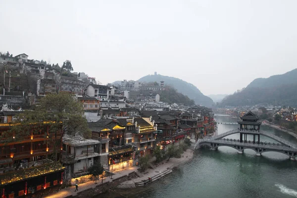 Chiny Hunan Phoenix Miasto Phoenix Starożytne miasto Fenghuang — Zdjęcie stockowe