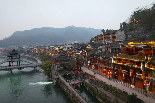 Chiny Hunan Phoenix Miasto Phoenix Starożytne miasto Fenghuang — Zdjęcie stockowe