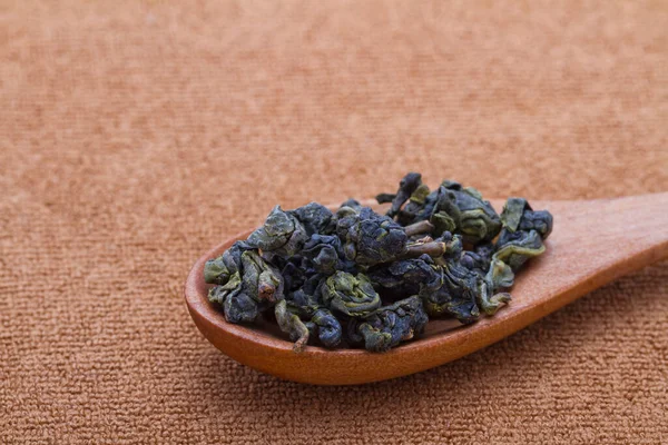 Китайские чайные листья, крупным планом — стоковое фото