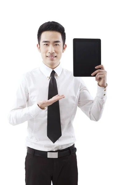 นักธุรกิจที่ใช้ Ipad — ภาพถ่ายสต็อก