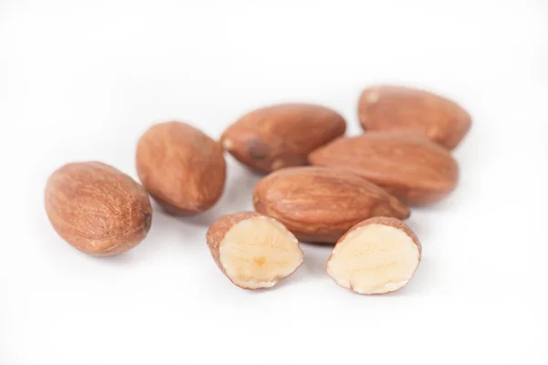 Almonds nut isolated on white background — Stock Photo, Image