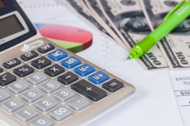 hesap makinesi ve iş diyagramı belge