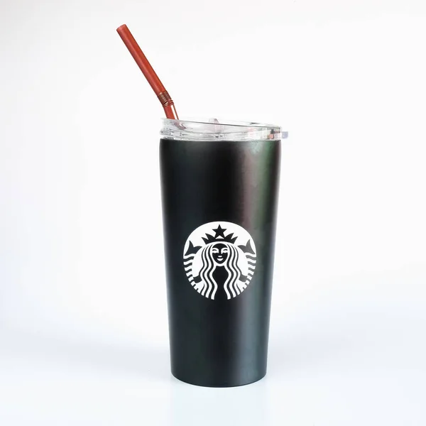 Bangkok Таїланд Травня 2021 Чашка Кави Starbucks Логотипом Ізольованим Задньому — стокове фото