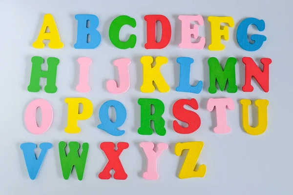 Alphabet Lettres Différentes Couleurs Pour Décoration Des Enfants — Photo