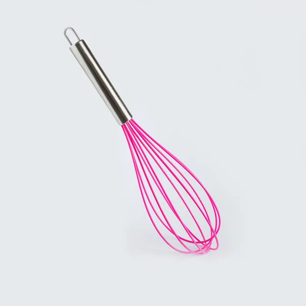 Pink Whisk Cooking Egg Beater Mixer Whisker New Clean Stainless — Stockfoto