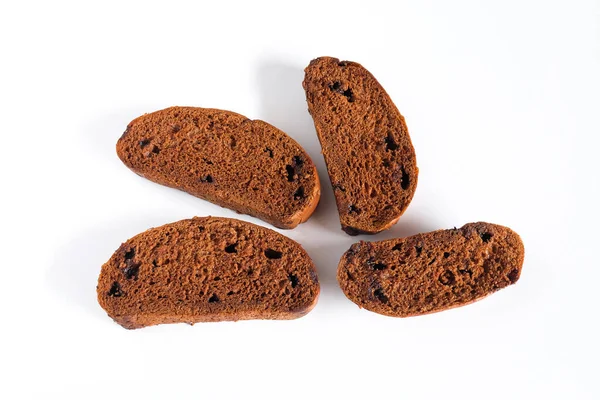 Slices Brown Bread Sweet Chocolate White — Stock Fotó