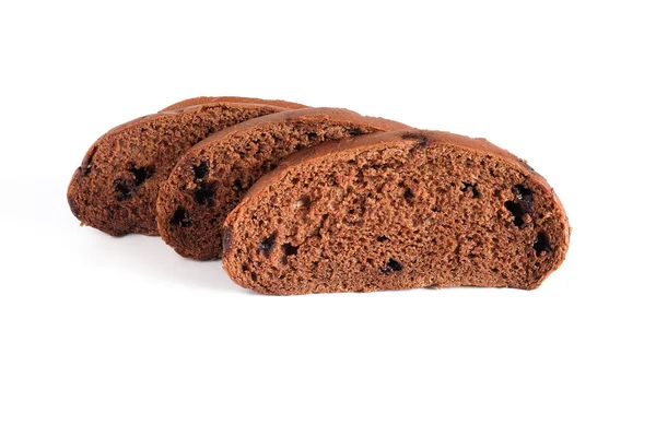 Slices Brown Bread Sweet Chocolate White — Stock Fotó