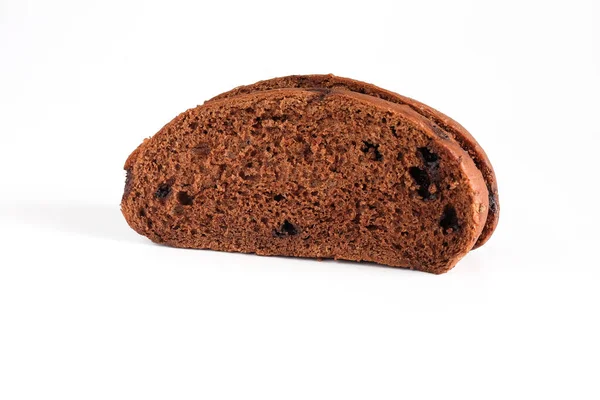 Slices Brown Bread Sweet Chocolate White — Stock Fotó