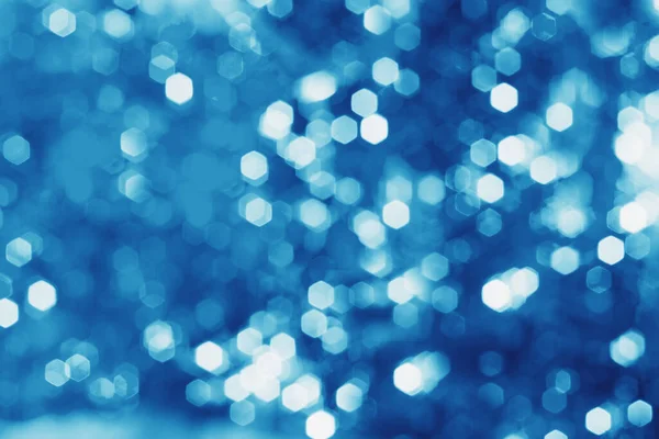 Abstract Blauwe Bokeh Defocus Glitter Wazige Achtergrond — Stockfoto