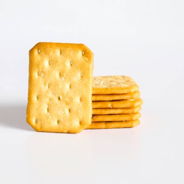 Kuru kraker ya da arka planda bisküvi, yiyecek kavramı.