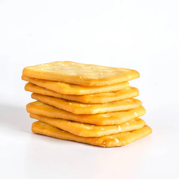Trockene Cracker Kekse Oder Kekse Hintergrund Konzept Des Essens — Stockfoto