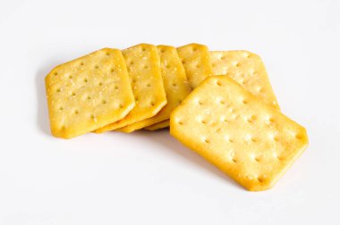 Kuru kraker ya da arka planda bisküvi, yiyecek kavramı.