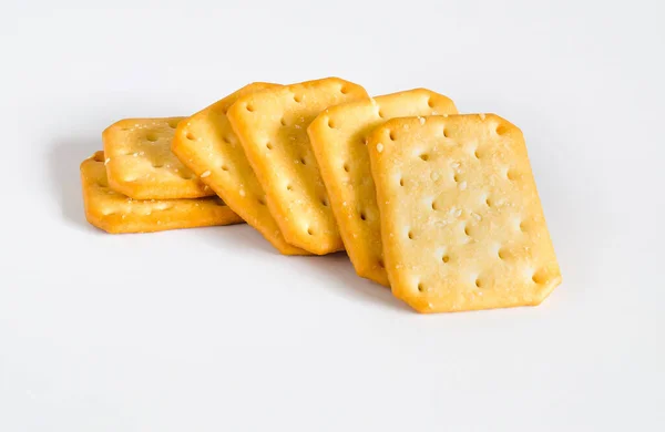 Trockene Cracker Kekse Oder Kekse Hintergrund Konzept Des Essens — Stockfoto