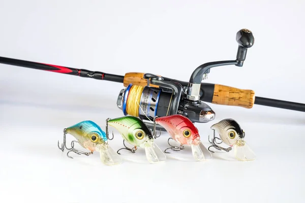 Spinners Pesca Wobblers Com Haste Pesca Fundo Tipo Padrão Isca — Fotografia de Stock