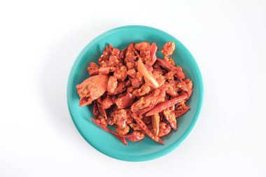 Kızarmış Chili Susam, acılı çıtır ve baharatsız .