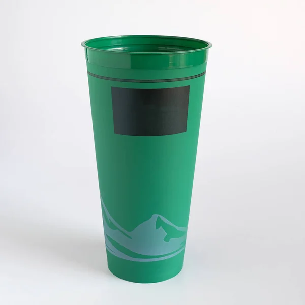 Зелена Чашка Кави Льодом Забирання Напоїв — стокове фото
