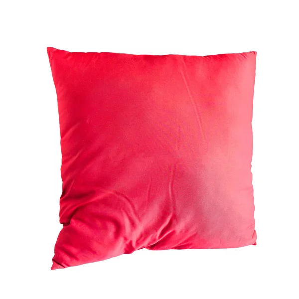 Beyaz Arkaplanda Izole Edilmiş Kırmızı Yastık — Stok fotoğraf