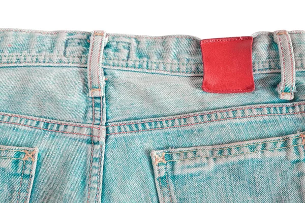 Short Pair Jeans High Waisted Denim Pants — Stock Photo, Image