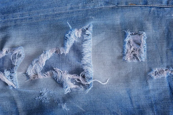 Parlak Renkli Mavi Kot Pantolon Eski Kot Pantolon Kumaşın Dokusunu — Stok fotoğraf