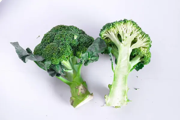 Broccoli Verdi Freschi Sfondo Colore Alimenti Biologici — Foto Stock