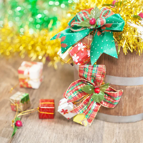 Christmas gift bugket — Stock Photo, Image