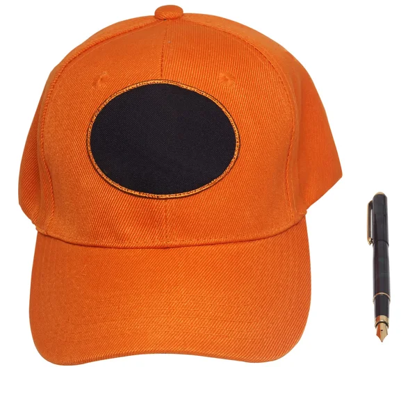 Turuncu beyzbol şapkası — Stok fotoğraf