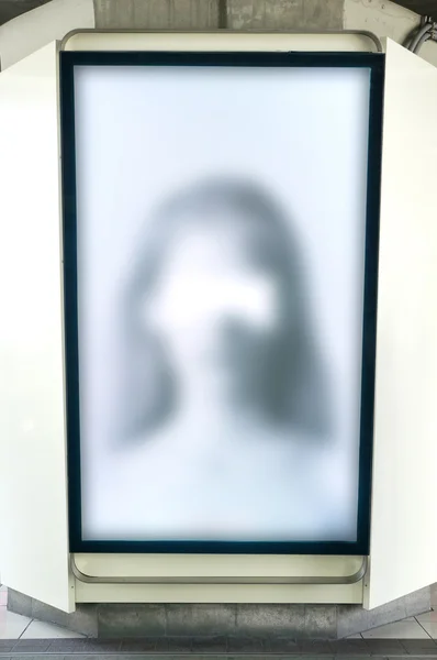 Ghost in blur billboard — Stock Photo, Image