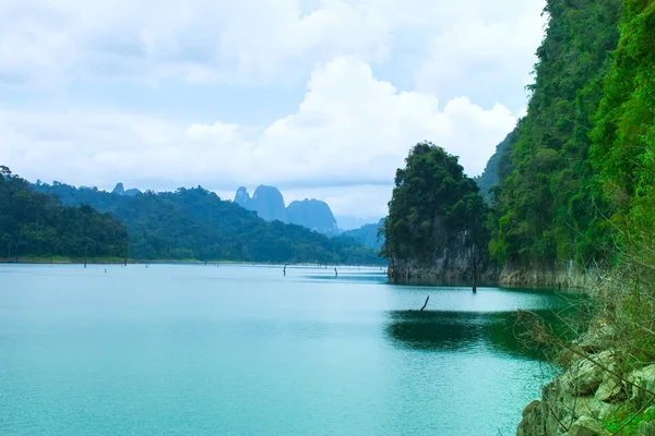 Lake afgedamd — Stockfoto