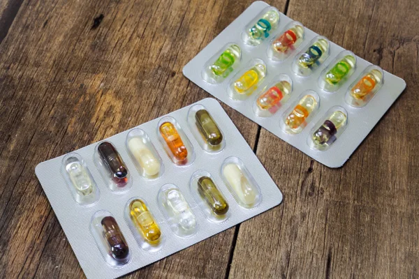 Oil in capsules — Stock Photo, Image