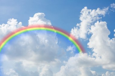 bir gökkuşağı gökyüzü 