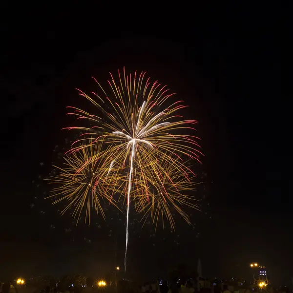 Fireworks lysa upp himlen — Stockfoto