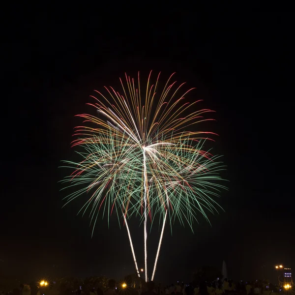 Fireworks lysa upp himlen — Stockfoto