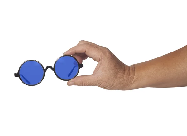 Ruka držící brýle — Stock fotografie