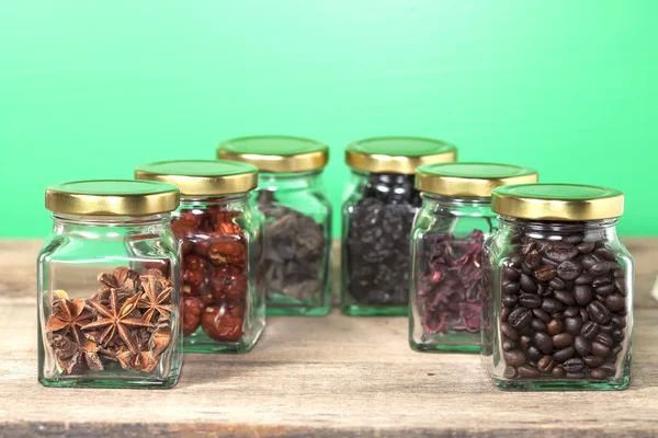 Coffee jar and Herb jar — Stock Photo, Image