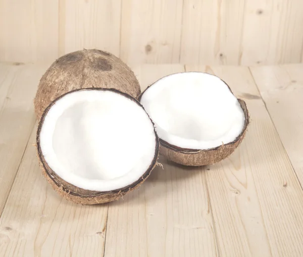 Coconut on table — Stock Photo, Image