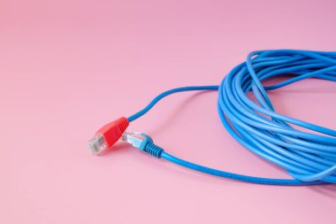 RJ45 kablosu, LAN, ağ, internet kavramı.