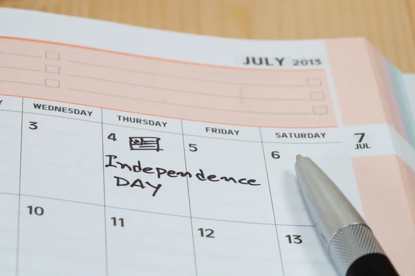 День независимости по календарю — стоковое фото