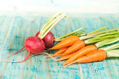 Taze organik havuç ve pancar