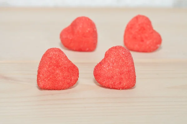 Srdce bonbony potažené cukru na — Stock fotografie