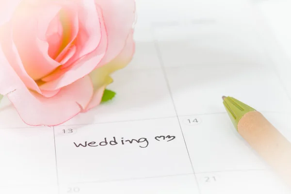 Plan de boda en el calendario —  Fotos de Stock