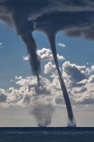 Tornados over the mediterranean sea — Stock Photo, Image