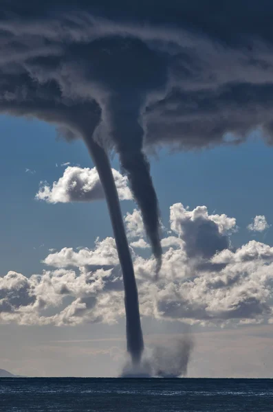 Tornados over the mediterranean sea — Stock Photo, Image