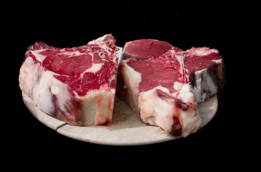 Florentine steak ready for grill clipart