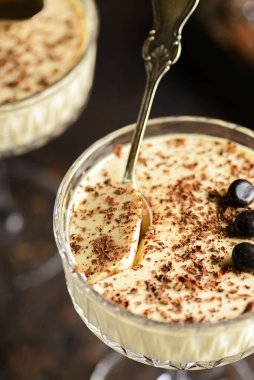 coffee panna cotta with chocolate