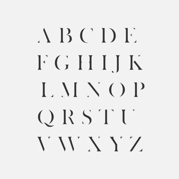 Fonte vectorielle serif dans un style moderne minimal. — Image vectorielle